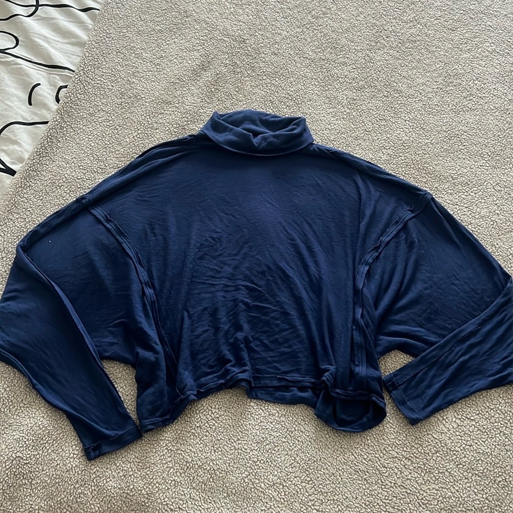 We The Free Boxy Lightweight Ribbed Turtleneck